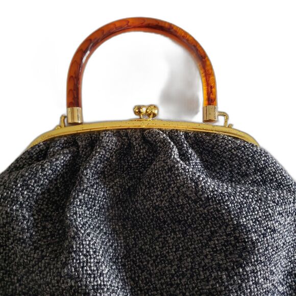 Tweed Top 1960s Vintage Purse - Picture 8 of 8